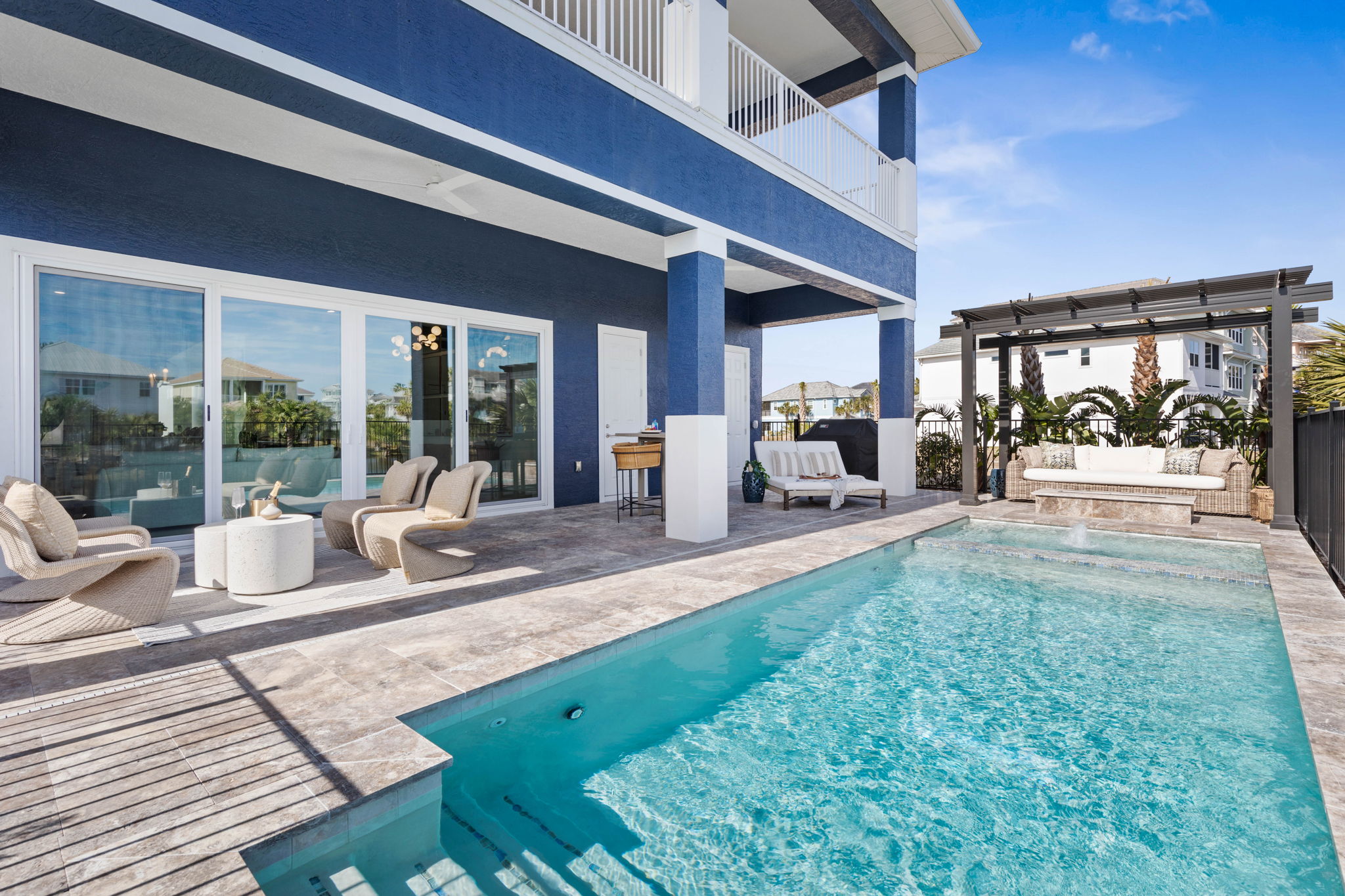 Blue Water Homes FL Outdoor Space with Pool