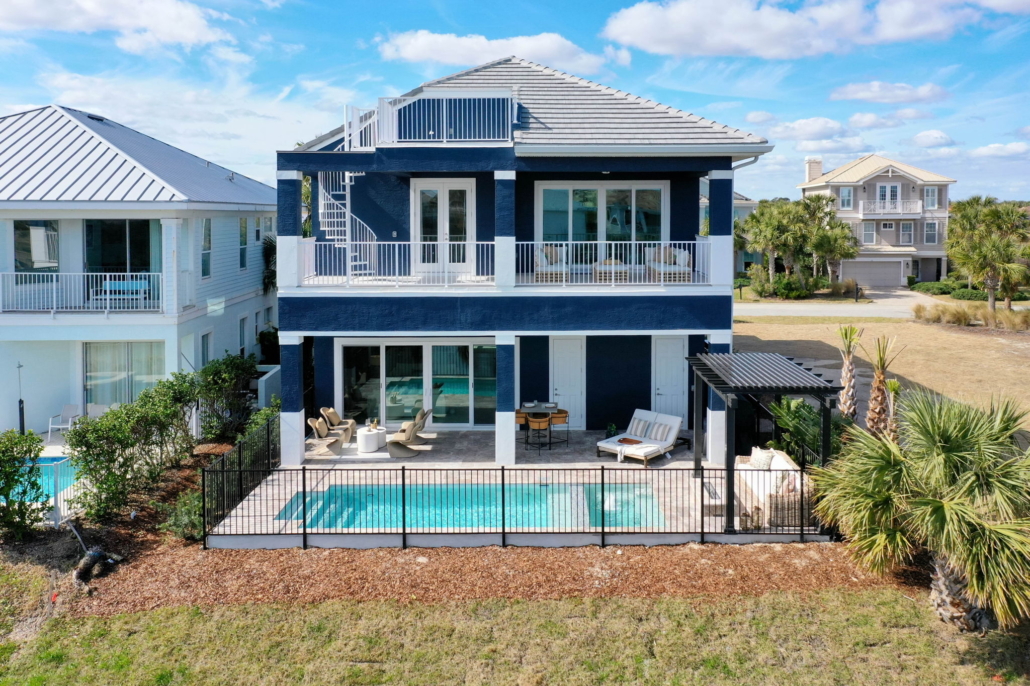 Blue Water Homes Fl Cinnamon Custom House Back View